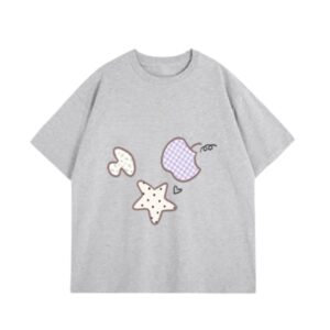 Chic & Playful Design T-Shirt — Grey