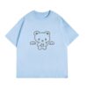 Cute Little Bear Loose-Fit T-Shirt — Light Blue