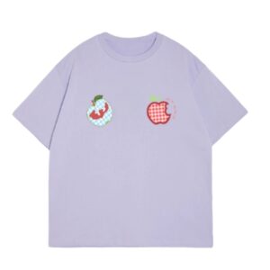 Unique & Creative Light Purple Apple T-Shirt